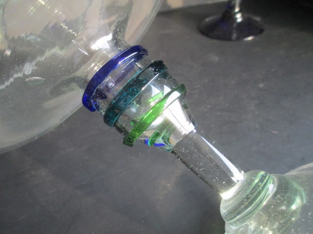 Hand Blown Art Glass Tumblers and Cocktail Glasses - 7