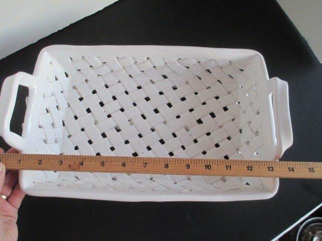 Portugal Pottery Chip & Dip and Bread Basket and Mexican Pottery "Chili Pepper" Plate - 14