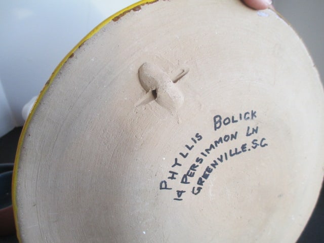 Portugal Pottery Chip & Dip and Bread Basket and Mexican Pottery "Chili Pepper" Plate - 3