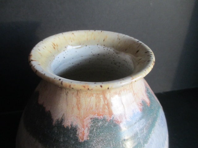 Signed Studio Pottery Drip Glazed Vase - 2