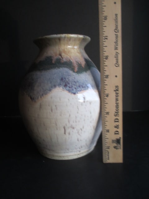 Signed Studio Pottery Drip Glazed Vase - 4