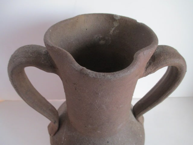 Rustic Hand Turned Pottery Urn Vase - 2