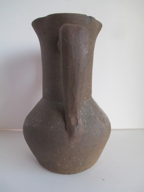 Rustic Hand Turned Pottery Urn Vase - 3