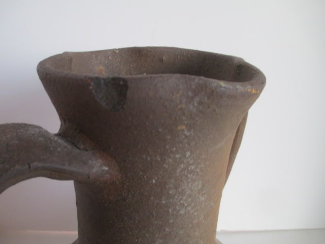 Rustic Hand Turned Pottery Urn Vase - 4