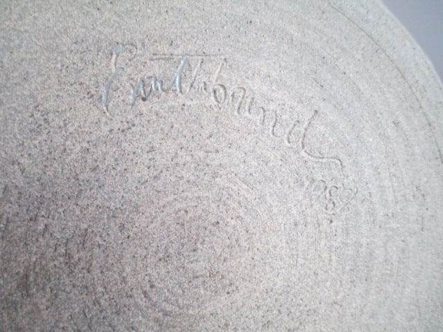 Two Folk Art Design Signed Studio Pottery Quiche Dishes - 10