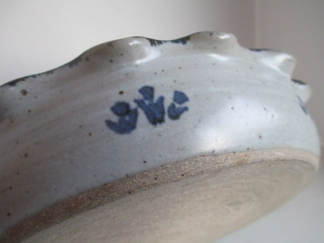 Two Folk Art Design Signed Studio Pottery Quiche Dishes - 9