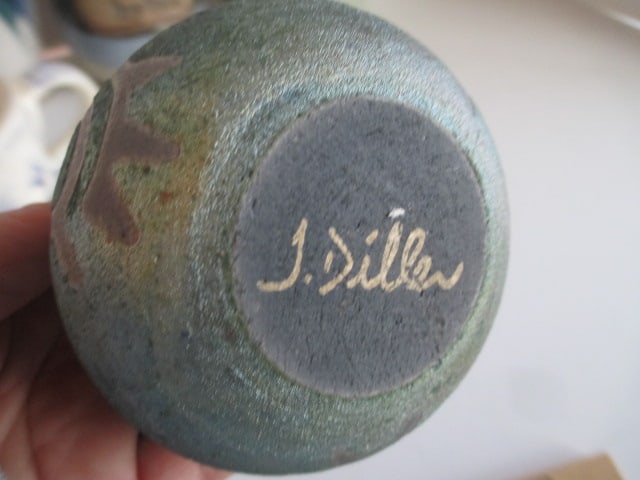 Grouping of Studio Pottery Mugs, Apple Baker, Honey Jar, Soap Dish, Pitcher, etc. - 12