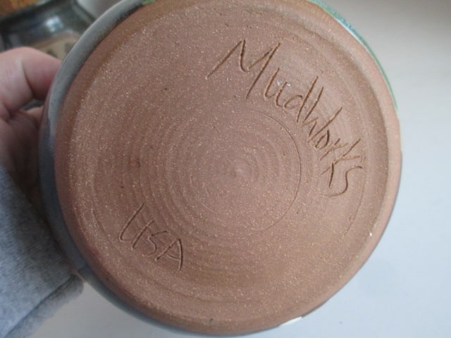 Grouping of Studio Pottery Mugs, Apple Baker, Honey Jar, Soap Dish, Pitcher, etc. - 8