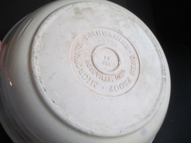 Roseville, Ohio Blue Stripe Stoneware Pasta Bowl - 6