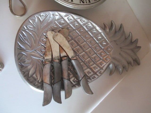 Silverplate and Pewter Servers and Carving Set - 2