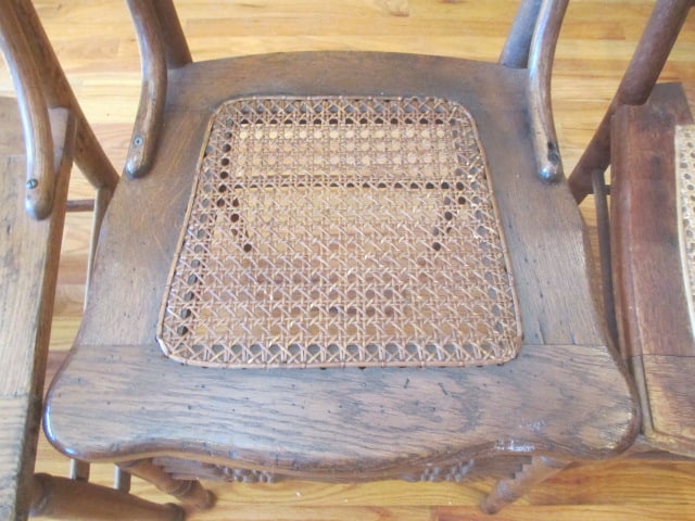 Four Antique Victorian Gingerbread Kitchen Chairs - 12
