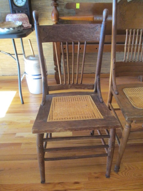 Four Antique Victorian Gingerbread Kitchen Chairs - 2