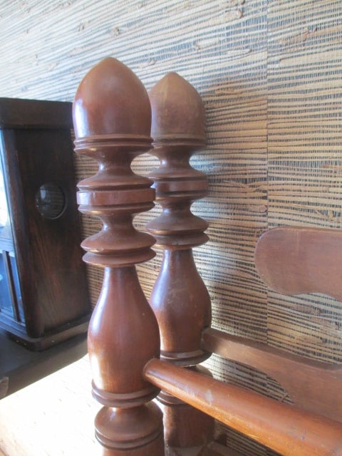 Vintage Three Quarter Size Rope Bed Head Board and Foot Boards - 2