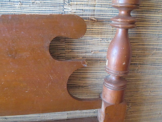 Vintage Three Quarter Size Rope Bed Head Board and Foot Boards - 5