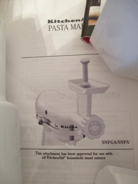 KitchenAid Pasta Maker Attachment, Stainless Mixing Bowl, Dough Hook, Paddle and Whisk Attachments - 4
