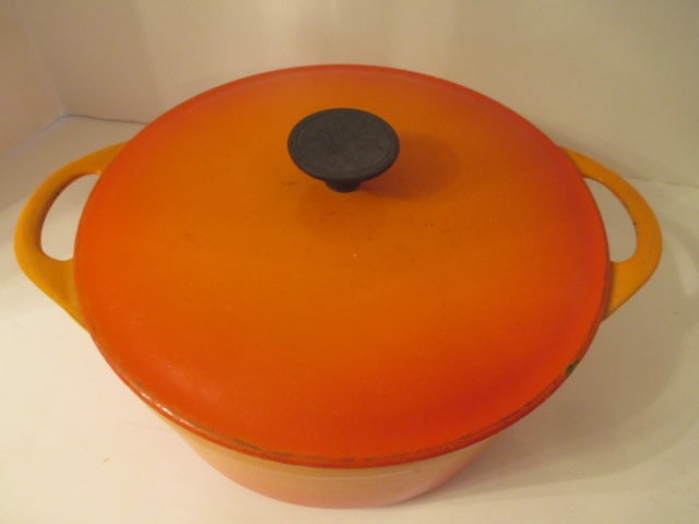 Le Creuset #22 Flamme Doree Enamel over Cast Iron Dutch Oven - 2