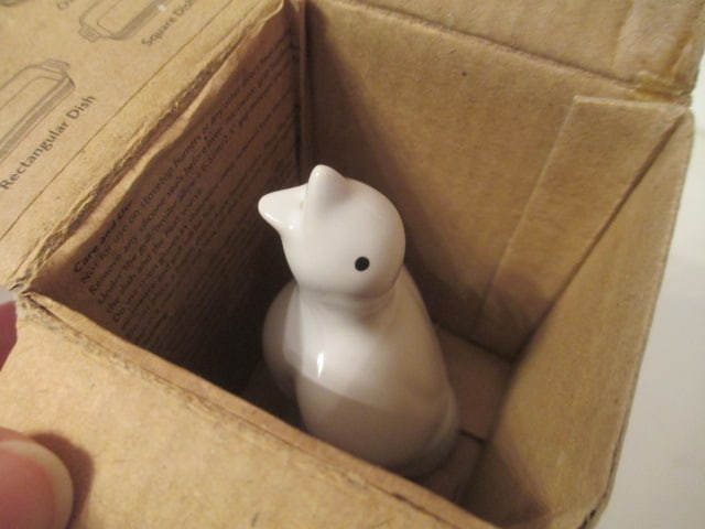 Le Creuset Cerise Enamel over Cast Iron Cake Pan/Pot Lid and Whtie Pie Bird Funnel in Original Box - 6