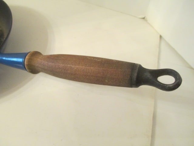Le Creuset Enamel over Cast Iron Skillets and Sauce Pan with Wood Handles - 12