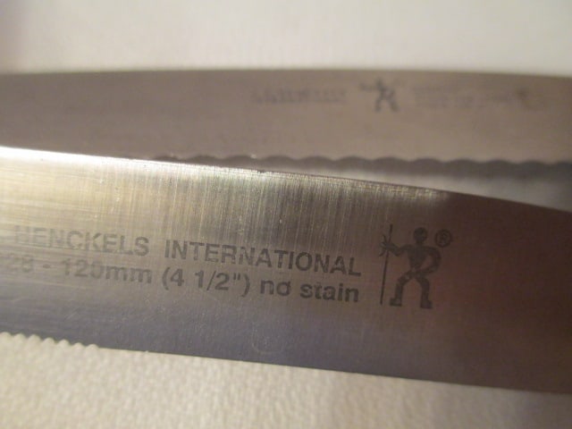 Henckels Wood Knife Block, Seven Knives, Clever and Hone Steel - 10