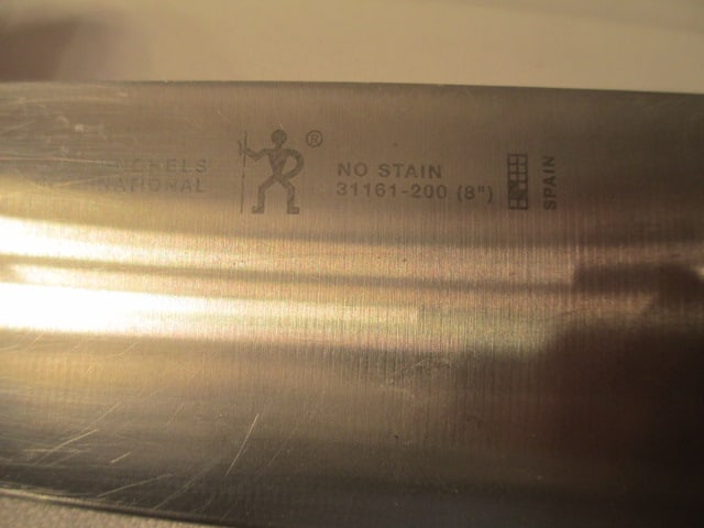 Henckels Wood Knife Block, Seven Knives, Clever and Hone Steel - 7