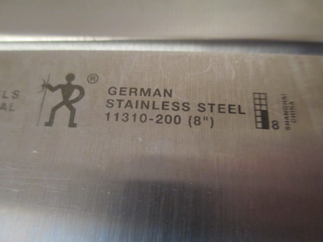 Henckels Wood Knife Block, Seven Knives, Clever and Hone Steel - 8