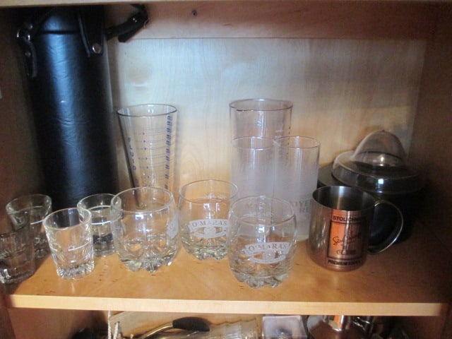 Large Grouping of Barware and Alcohol Licensed Advertisement Glassware - 2