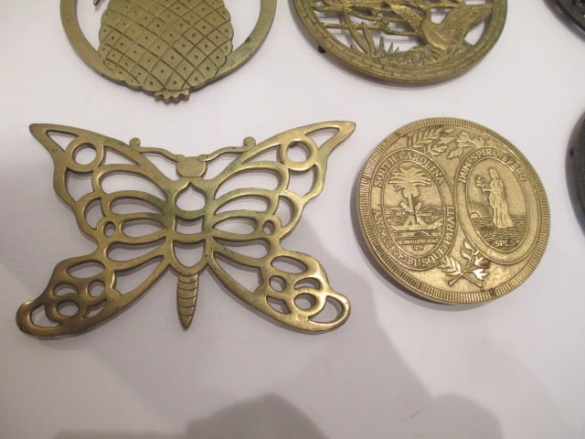 Cast Iron and Brass Trivets - 3