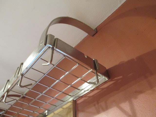 Metal Wall Mount Pot Rack with Hanger Hooks - 3