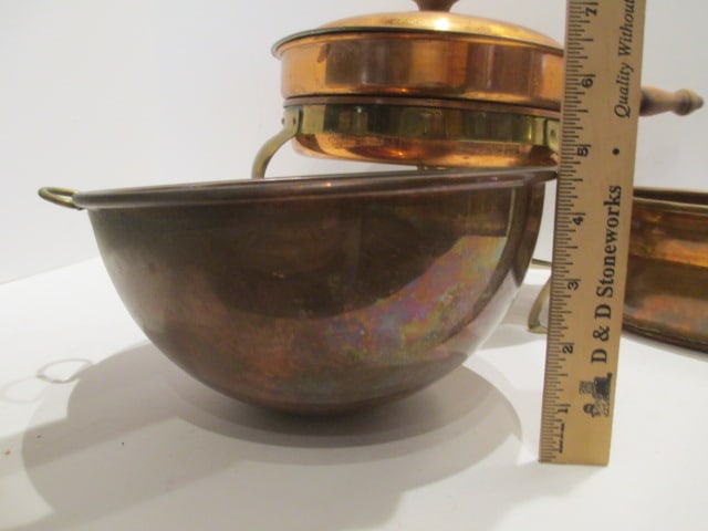 Copper Cookware-Chafing Dish, Mixing Bowl, Skillets, Pot, etc. - 7