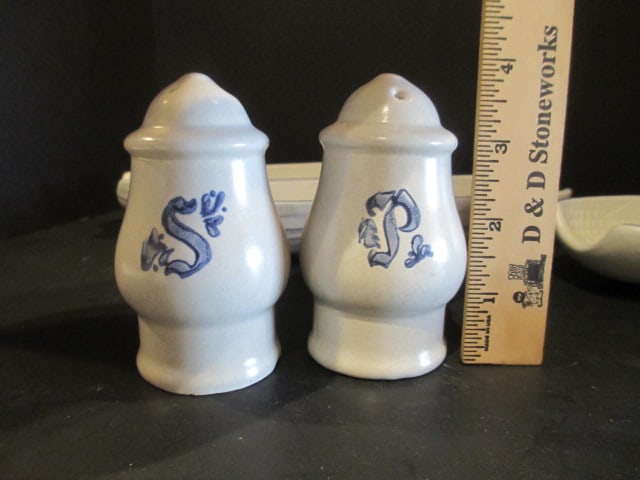 Pfaltzgraff Yorktowne Boiled Corn Holders, Salt/Pepper Shakers and Butter Dish - 4