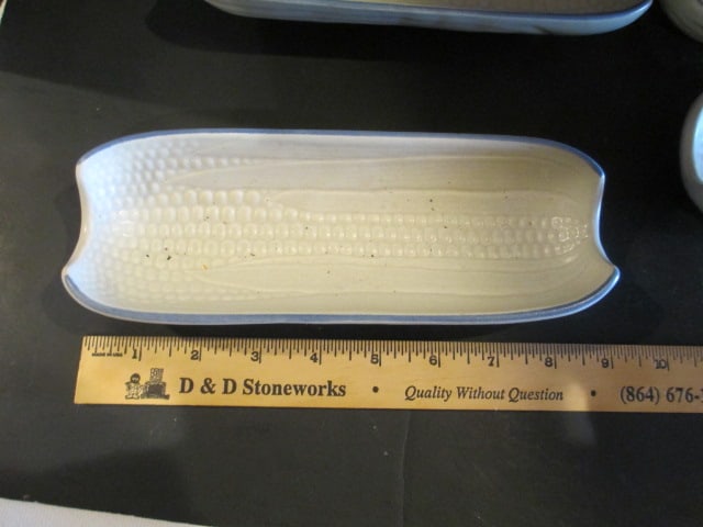 Pfaltzgraff Yorktowne Boiled Corn Holders, Salt/Pepper Shakers and Butter Dish - 6