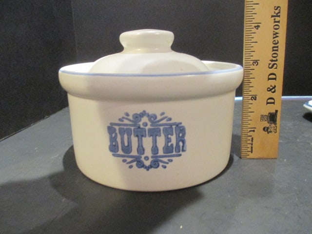 Pfaltzgraff Yorktowne Butter Tub with Lid and Butter Dish - 3