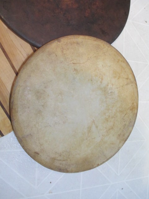 Hand Crafted Wooden Pizza Paddle, Two Stoneware Pizza Stones and Pizza Server - 3