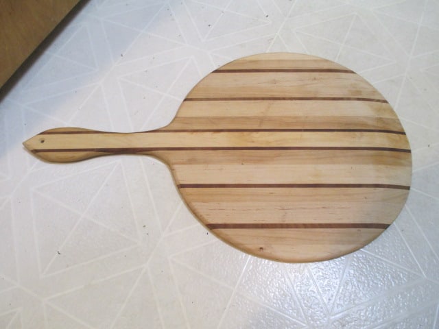 Hand Crafted Wooden Pizza Paddle, Two Stoneware Pizza Stones and Pizza Server - 7