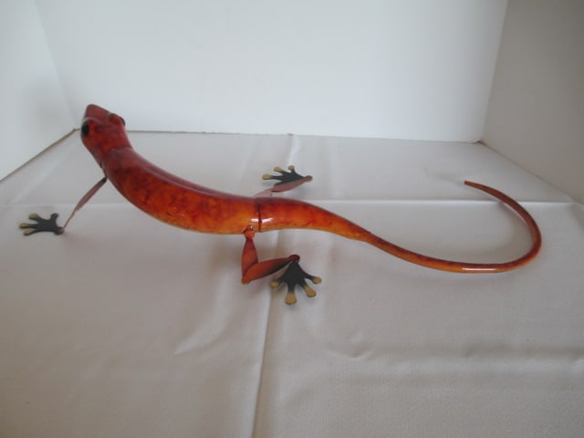 Colorful Metal Art Chameleon Lizard - 3