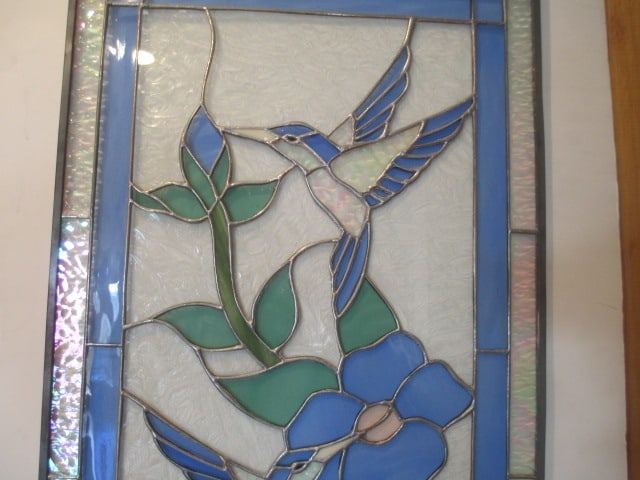 Stained Glass Hummingbird Window Hanger - 3