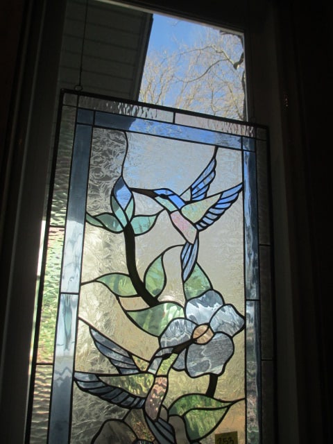 Stained Glass Hummingbird Window Hanger - 5