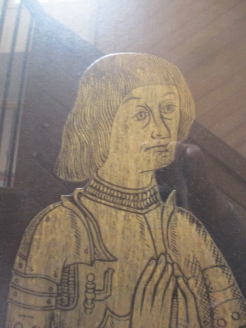 Two Framed Knight and Noblewoman Brass Rubbings - 6