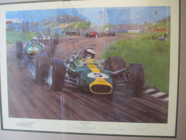 Nicholas Watts Signed "Jim Clark OBE" Lithograph - 2