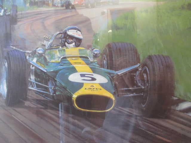 Nicholas Watts Signed "Jim Clark OBE" Lithograph - 3