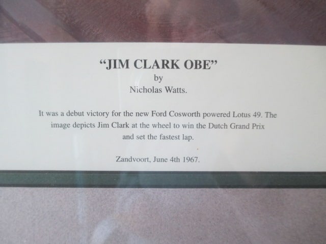 Nicholas Watts Signed "Jim Clark OBE" Lithograph - 6