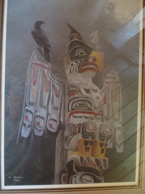 Limited Edition Terry Isaac Signed and Numbered "Cobble Hill Totem Pole in the Mist" Print - 2