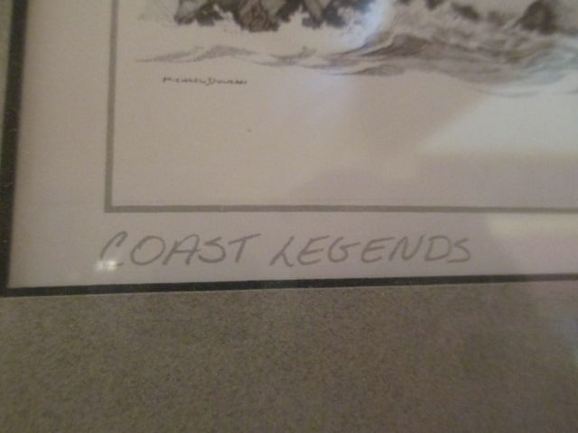 Michael Duncan Pencil Signed Framed and Matted Pen and Ink Tribal Wildlife Artwork - 6