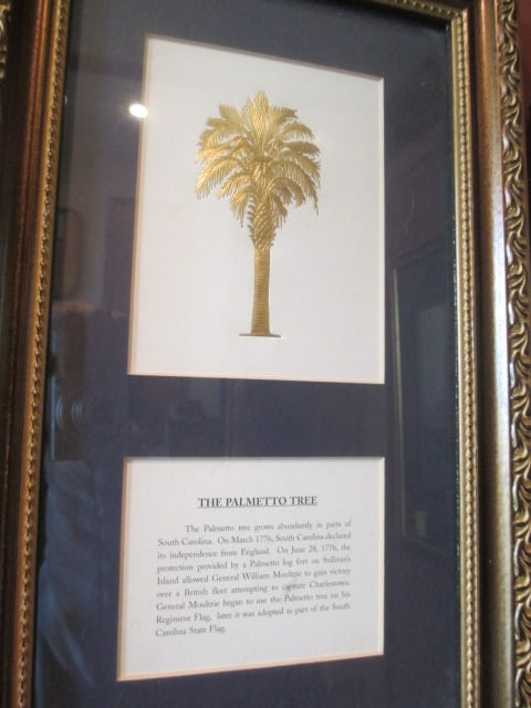 Framed and Matted "South Carolina State Seal" and "The Palmetto Tree" Historical Prints - 2