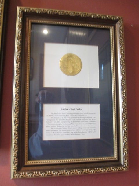 Framed and Matted "South Carolina State Seal" and "The Palmetto Tree" Historical Prints - 5