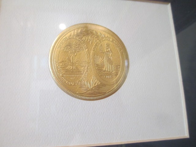 Framed and Matted "South Carolina State Seal" and "The Palmetto Tree" Historical Prints - 6