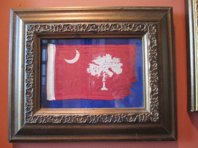 Framed and Mounted "SC Flags of Valor" Flag: 10 3/4" x 9"
