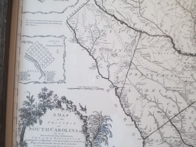 Framed Reproduction "Map of the Province of South Carolina Circa 1773" - 10