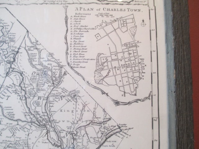 Framed Reproduction "Map of the Province of South Carolina Circa 1773" - 11