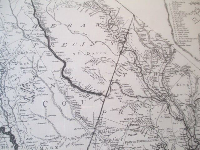 Framed Reproduction "Map of the Province of South Carolina Circa 1773" - 16